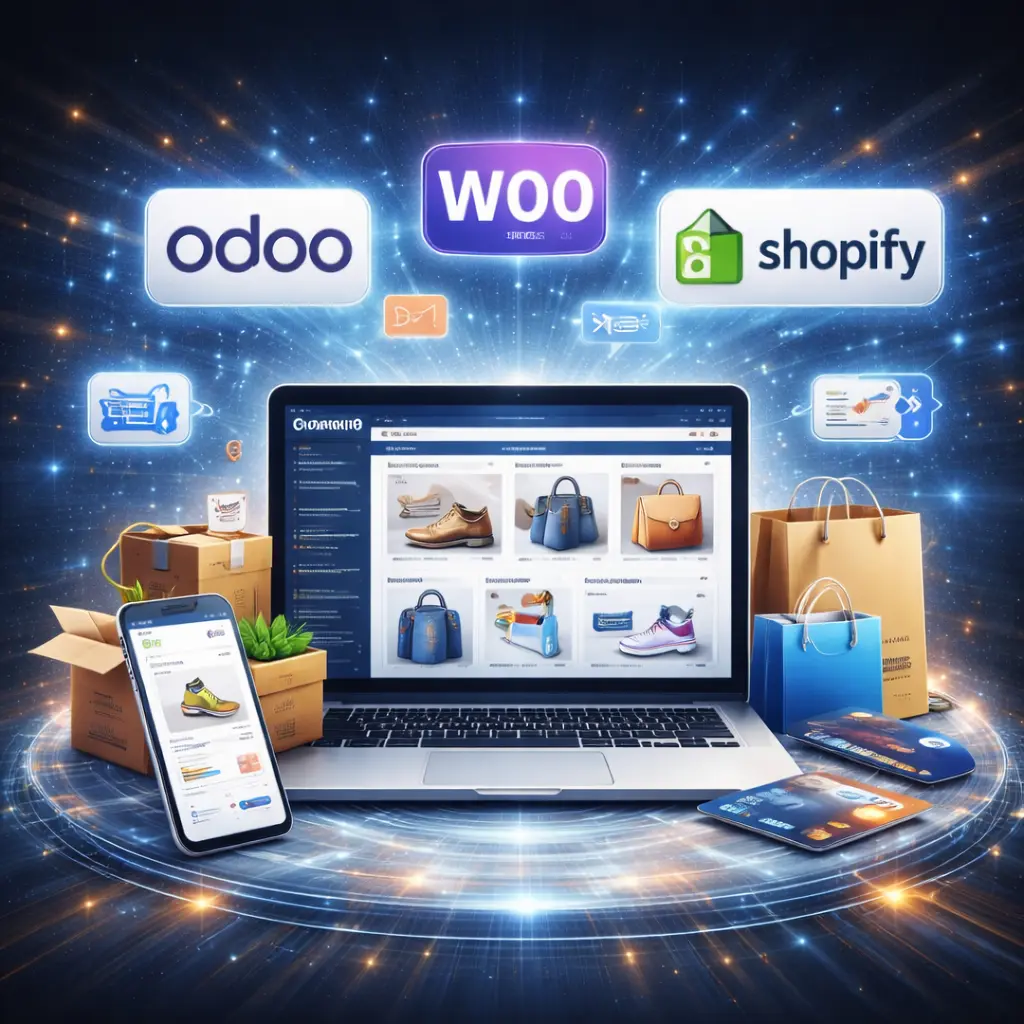 Creation of Professional Online Stores (Odoo, WooCommerce, Shopify)